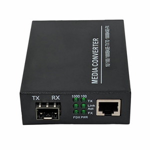media converter 1000Base-T – 1000Base-FX, RJ-45 with port SFP